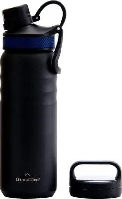 Immagine prodotto di Borraccia termica da 700 ml, nera, per caffè e acqua