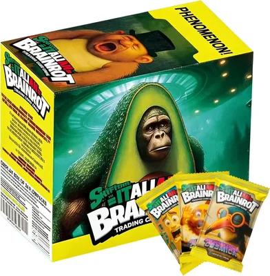 Produktbild von 336 Stück Steal a Brainrot Karten 2026 Neue Italian Brainrot Sammelkarten 48 Versiegelte Booster Packs mit je 7 Brainrots Karten Für Kinder, Fans