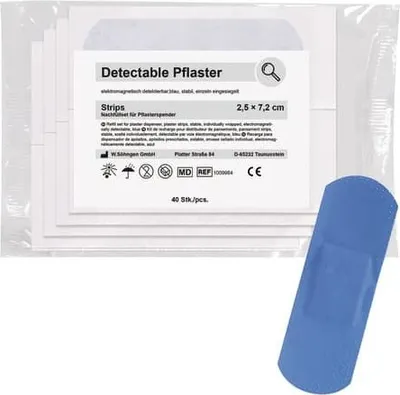 Produktbild von Nachfüllset detectable Strips 2,5 x 7,2 cm á 40 Stück | Packung (40 Stück)