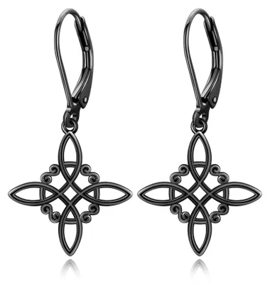 Produktbild von Hexen Knoten Ohrringe mit Sternen und Mond