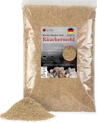 Produktbild von Moritz 15kg Räuchermehl Buche fein 0,5 -1 mm Räuchern I Kalträuchern von Fisch Fleisch Wurst Käse Gemüse auch für BBQ I Grill - Räucherspäne
