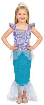 Produktbild von Meerjungfrau-Kostüm für Mädchen blau-violett - 122/134 (7-9 Jahre)