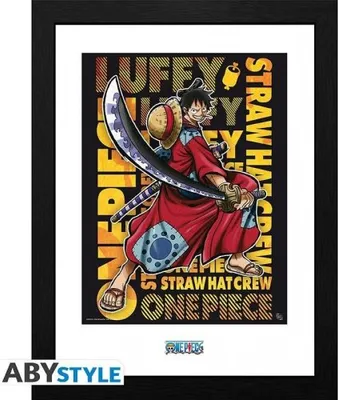 Image de One Piece Poster encadré - Luffy à Wano Artwork