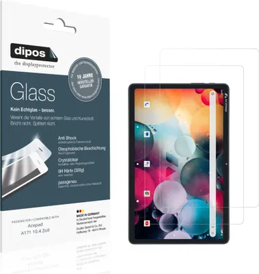 Immagine prodotto di 2x Pellicola Protettiva per Acepad A171 10.4 Zoll Protezione Vetro Flessibile 9H dipos