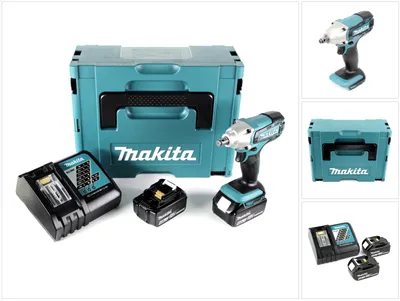 Produktbild von Makita DTW 190 RMJ 18V Li-Ion Akku Schlagschrauber im Makpac - mit 2x BL 1840 B 4,0 Ah Akku mit LED - Anzeige, 1x DC 18 RC Schnell Ladegerät