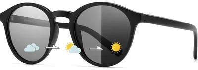 Immagine prodotto di Occhiali da sole da donna, stile retrò, lenti fotocromatiche polarizzate, montatura in TR90, protezione UV400, finitura opaca, colore nero