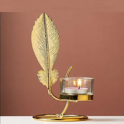 Immagine prodotto di Candeliere decorativo in metallo con vetro