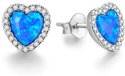 Produktbild von Love earrings with synthetic opals AGUP2258