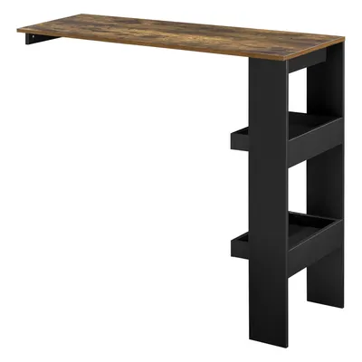 Produktbild von In And OutdoorMatch Bartisch Isac - Wandmontage - 120x45x106cm - Schwarz und Eichenfarben - Modernes Design