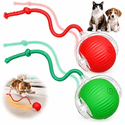 Interaktiver Ball für Katzen und Hunde, automatisch, USB