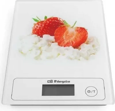 Produktbild von Orbegozo PC 1018, Elektronische Küchenwaage, 5 kg, 1 g, Grün, Rot, Weiß, Gehärtetes Glas, Glas
