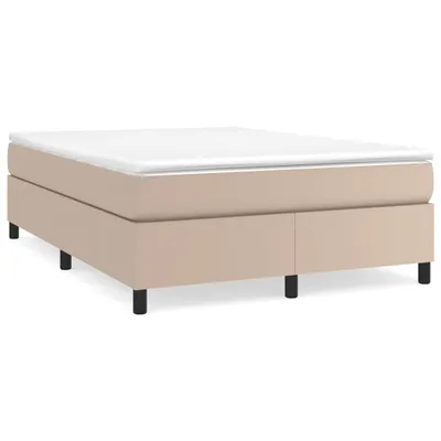 Obrázek produktu pro vidaXL Rám postele s pružinami cappuccino-hnědý 140x190 cm Imitace kůže