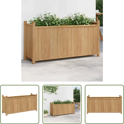 Image de The Living Store Bac à plantes 100x30x50 cm bambou