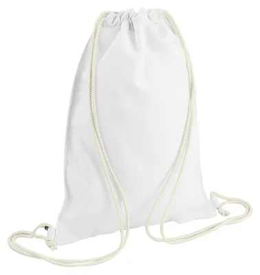 Immagine prodotto di Borsa da ginnastica Bagbase con cordoncino (5 litri) FK229 (taglia unica) (bianca)