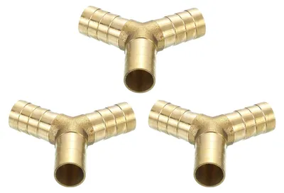 Imagen del producto de Conector en Y para manguera, de latón, de 3 vías, con un diámetro interior de 1/2 pulgada, para agua