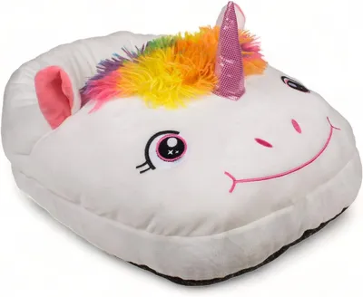 Productafbeelding van Knuffelbare, zachte voetwarmer, 100% polyester, verkrijgbaar in diverse designs, perfect voor ontspanning en warmtebehandeling, one size, 35 x 28 cm, geschikt voor beide voeten! (eenhoorn)