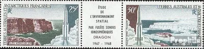 Produktbild von Briefmarken Französ. Gebiete Antarktis 1968 Mi 42-43 Dreierstreifen (kompl.Ausg.) postfrisch Abschußbasen