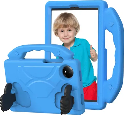 Immagine prodotto di Custodia per bambini per Xiaomi Redmi Pad SE 8.7" 4G 2024, leggera custodia in schiuma EVA con maniglia e supporto Blu