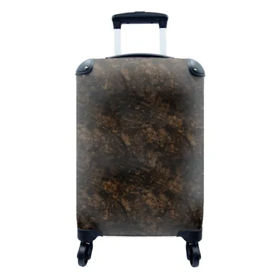 Produktbild von MuchoWow® Koffer Handgepäck Trolley Rollkoffer Kleine Reisekoffer mit 4 Rollen - Vintage - Granit - Stein - Muster - Cabin Size < 55x40x23 cm & 55x40x20 cm - Fotokoffer - Kabinenkoffer - Boardgepäck - Reise-Box - Reisekoffer - Reisegepäck - Koffer mit Bild - Trolley für Kinder