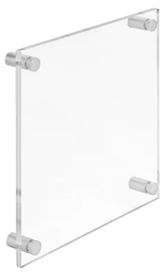 Produktbild von Firmenschild Namensschild Acrylglas 200 x 200 mm – inkl. 4 Abstandshalter 13x19 mm, Türschild