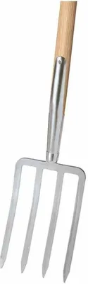 Image de Fourche à bêcher PIONIER avec dents à baïonnette 85 cm Manche en T en frêne