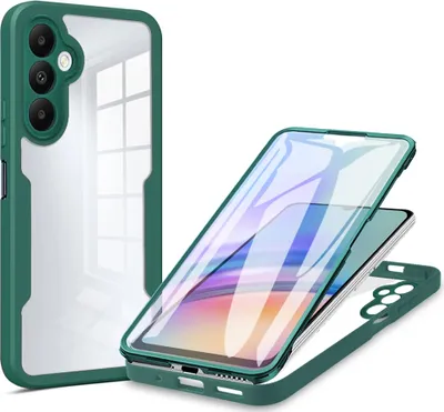 Produktbild von 360° transparente Hülle für Samsung Galaxy S23 Ultra Display, vollständiger Schutz, Farbe:Grün