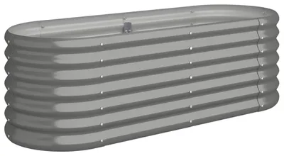 Image de Lit surélevé Acier revêtu par poudre 114x40x36 cm Gris