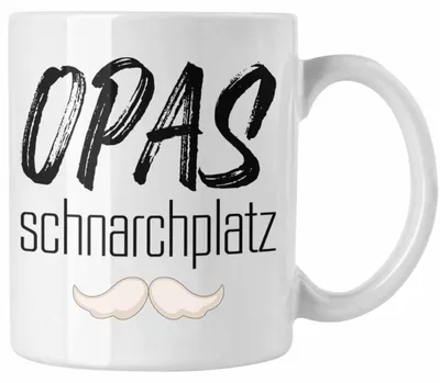 Produktbild von Opas Schnarchplatz Tasse Geschenkidee für Opa Geburtstag Weihachten Bester Opa (Weiß)
