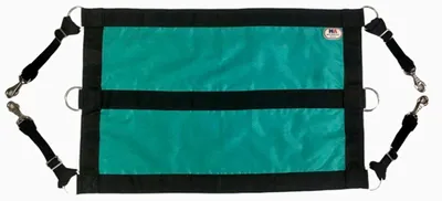 Boxen-Schutzgitter 1200D 29"x19" verstellbare Riemen Türkis Schwarz