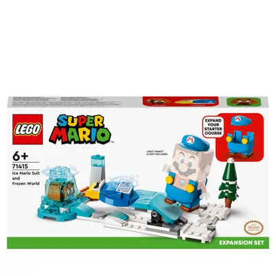 Produktbild von LEGO 71415 Super Mario Eis-Mario-Anzug - Erweiterungsset, Sammel-Spielzeug mit Figurenkostüm plus Cooligan und Goomba-Feindfiguren, kombinierbar mit Starterset