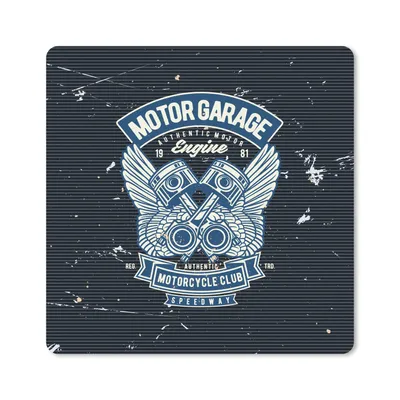 Produktbild von MuchoWow® Mauspad Mousepad Mancave - Motorrad - Auto - Oldtimer 20x20 cm - Mousepads - Maus Mat - Pad - Mausunterlage - Desk Mat - Bureauartikeln