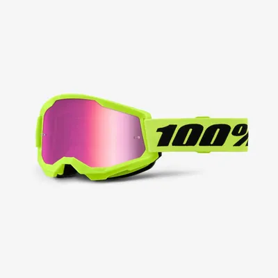 Image de 100percent Brille Strata 2, couleur néon jaune, modèle Mr Pk