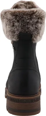 Produktbild von Mustang Damen Stiefelette Kunstfellsaum 15M0042001, Größe:38 EU, Farbe:Schwarz