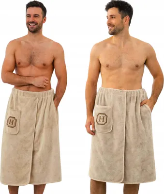 Zdjęcie produktu dla Ręcznik Kilt Do Sauny Spa Męski Pareo Na Basen Zestaw Kąpielowy 80X150