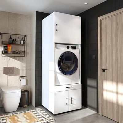 Immagine prodotto di Mobile da appoggio per lavatrice Roomart, larghezza 67 cm, bianco