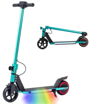 Image de Trottinette électrique pour enfants - Trottinette électrique pliable - 200–250 W - Pour les enfants de 6 à 12 ans - Vitesse maximale : 25 km/h - Deux roues - Vert