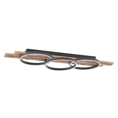 Produktbild von Lindby LED-Deckenleuchte Sentoa, Holz, 100 cm lang, 3.000 K