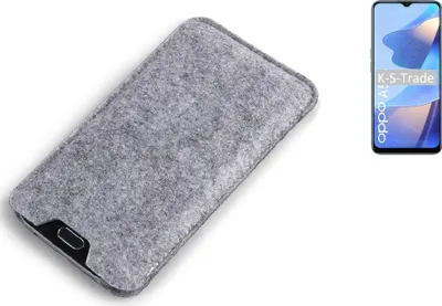 Produktbild von K-S-Trade Filz Handyhülle kompatibel mit Oppo A54s Schutzhülle Filztasche Filz Tasche Case Sleeve Handy Hülle Filzhülle grau
