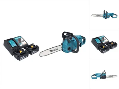 Produktbild von Makita DUC 357 RT2X2 Akku Kettensäge 18 V 35 cm 7,7 m/s Brushless + 2x Akku 5,0 Ah + Ladegerät