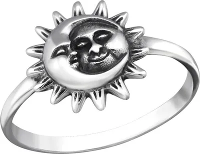 Produktbild von Sonne Mond Ring Silber 925 57 (18.1 mm Ø)