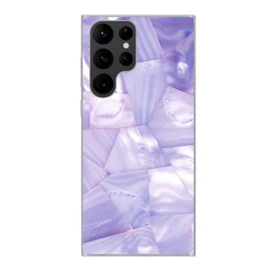 Produktbild von MuchoWow® Handyhülle Schutzhülle Hülle für Samsung Galaxy S22 Ultra Naturstein - Muster - Perlmutt Silikon Softcase Handy Hülle - Abbildung