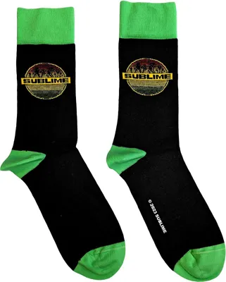 Obrázek produktu pro Sublime - Ponožky pro muže/dámy unisex RO9278 (40,5 EU - 45,5 EU) (Black/Green)