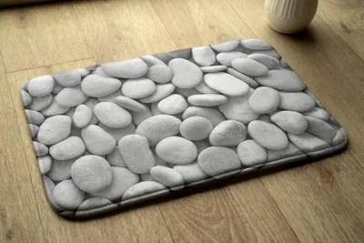 Produktbild von Badteppich Saugfähige - Badezimmer Teppich - Rutschfester Badvorleger Badematte - 75x45 cm - Steiniger Strand