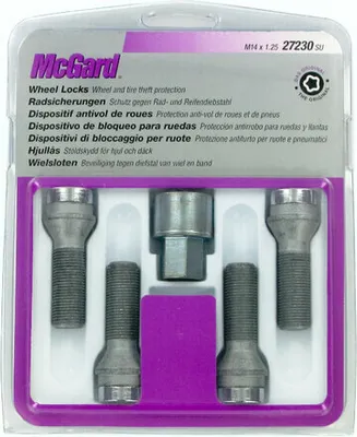 Obrázok produktu pre Sada zámkov na kolesá MCGARD, závit M14 x 1,25, dĺžka 37 mm