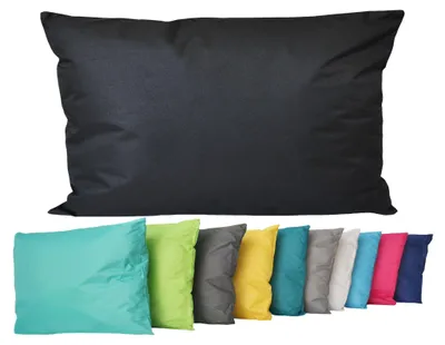 Produktbild von JACK Outdoor Lounge Kissen 30x50cm Dekokissen inkl. Füllung Wasserfest Sitzkissen Garten Stuhl Lotus Effekt, Farbe:Schwarz
