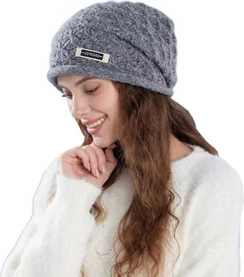 Produktbild von Graue Sturmmaske für Damen - Vielseitiger Begleiter mit weichem Strick für lässige Winteroutfits