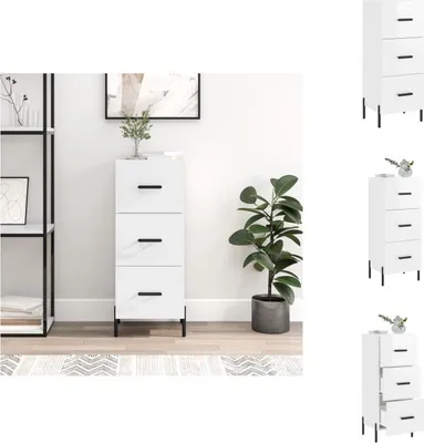 Produktbild von vidaXL Sideboard Hochglanz-Weiß 34,5x34x90 cm Holzwerkstoff -  Sideboards