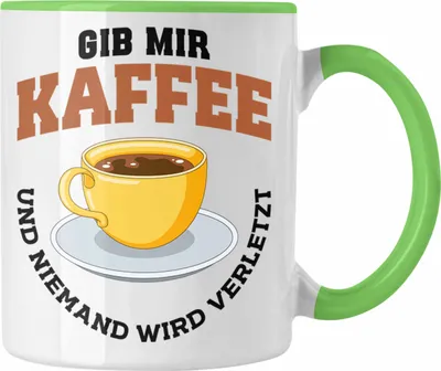Produktbild von Trendation - Kaffeetrinker Geschenk Kaffee Grafik Spruch Geschenkidee Kollegin Kollege Arbeit (Grün)