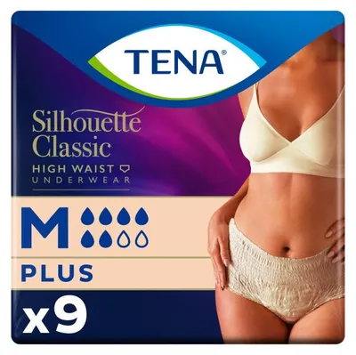 Produktbild von Tena Silhouette Classic Plus Creme, hohe Taille, Medium (9 Stück)