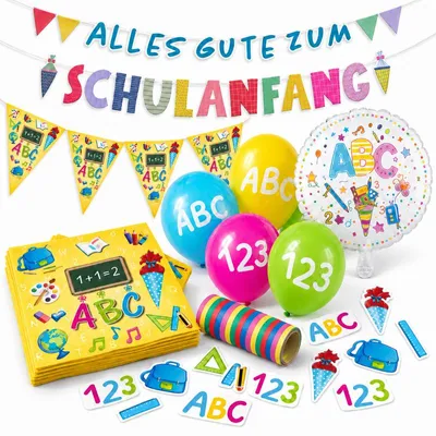 Produktbild von Einschulung Schulanfang Partyset Deko